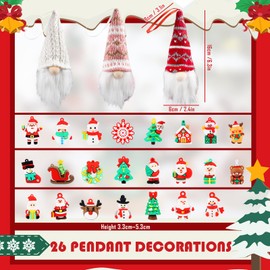 Christmas Gnome Advent Calendar 2024, Christmas Countdown Calendar, 24 Days Gnome Advent Calendar with Collectible Gnome Dolls, Christmas Holiday Decoration Gnome Calendar Gift