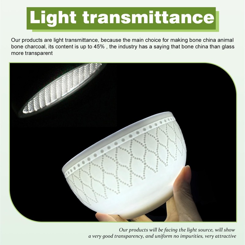 Yoshy 12-Piece White Embossed Mesh Bone China Dinnerware with Lightweight