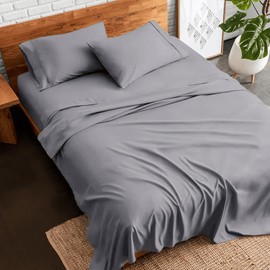 Cottonople 2 Piece Single Duvet Cover Set -Polycotton, Breathable, Lightweight, Ultra Soft Grey, Matt Look Quilt Cover- Button Enclosure 140x200 Single Bedding Set with Pillow Case (50x75cm)