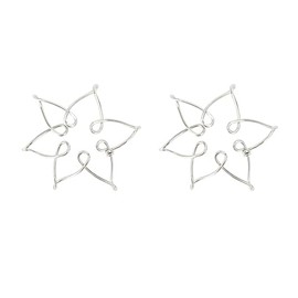 Star Flower Non-Piercing Nipple Shield Clamp Jewelry for Women Faux Piercing (Silver)