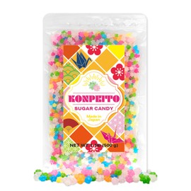 Konpeito, Japanese Star Candy, Assorted Colors & Flavors, Made in Japan,1.1lb (500g)
