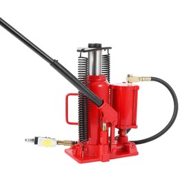 12 Ton Air Hydraulic Bottle Jack, Heavy Duty 24,000 Lbs Capacity, Pneumatic & Manual Car Jack for Trucks, SUVs, Low Profile Vehicles, All-Welded Design w/Safety Valve, 9.8"-19.5" Lift Range