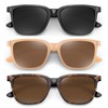 YDAOWKN Polarized Sunglasses for Women Men Retro Design Style Trendy