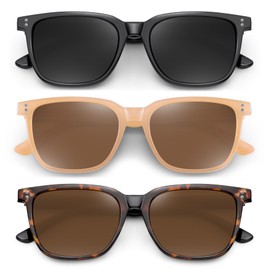 YDAOWKN Polarized Sunglasses for Women Men Retro Design Style Trendy Classic Sun Glasses UV400 Protection