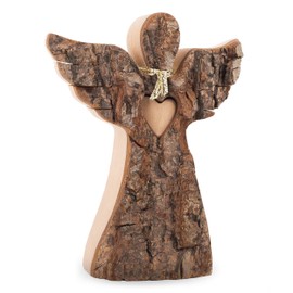 Forest Decor Wood Angel Figurine, Rustic Angel Figurines in Memory of Loved One, Handcrafted Guardian Angel Statue, Angel Gifts, Remembrance Gift, Bereavement Gifts