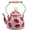 MACKENZIE-CHILDS 2-Quart Enamel Tea Kettle, Cute Tea Kettle for Stovetop,