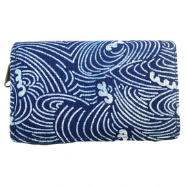 PANASIAM Geometrix Purse Made of Cotton, 2 Sizes, Vegan & Fair, ocean, japanese geometric