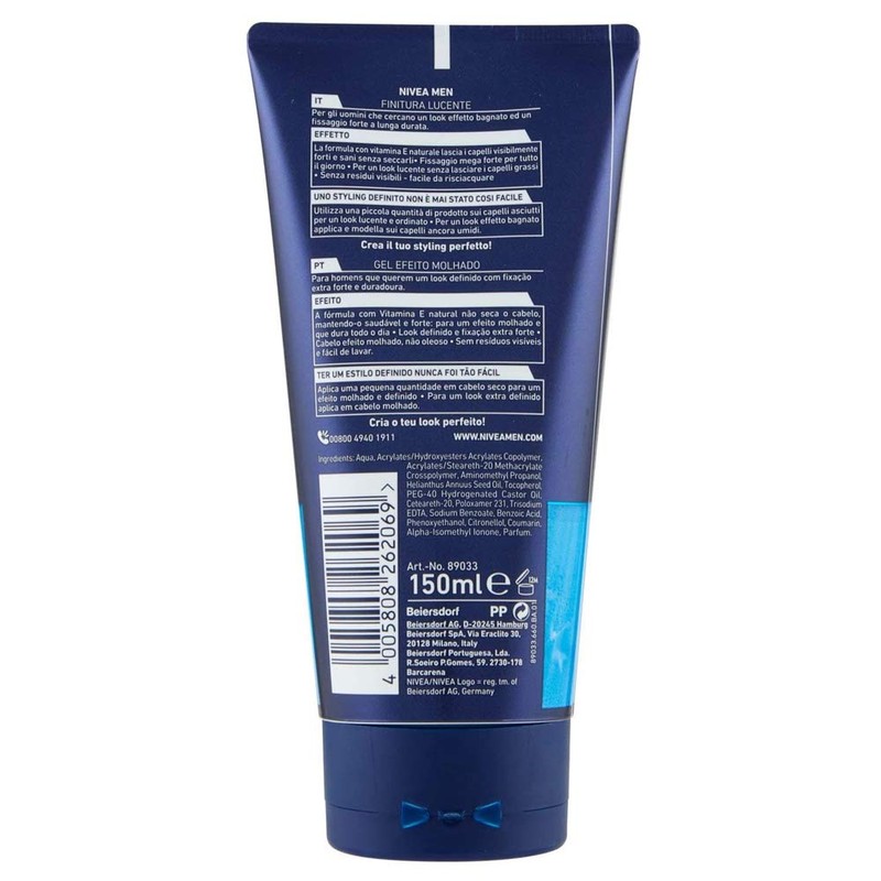 Pack of 6 Aqua Gel for Hair Wet Look Wet