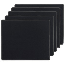 SaiTech IT - Paquete de 5 alfombrillas de mouse de 2 mm con bordes cosidos, base de goma antideslizante, con textura de alta calidad e impermeable a granel, alfombrilla de mouse para computadoras,