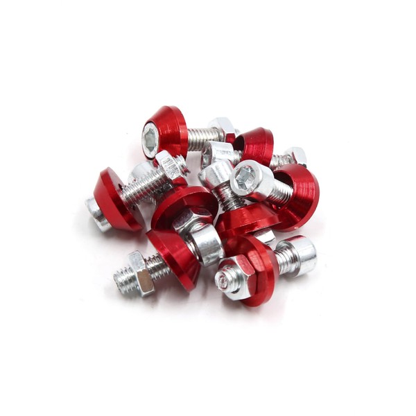 TUCKBOLD 8pcs M6x1.0 Motorcycle License Plate Frame Screw Bolts Cap