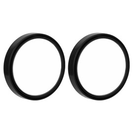 lasuroa 2 Stück Selbstklebend Toter Winkel Spiegel Auto, 5,6cm Rund 360° Verstellbar Weitwinkel Konvexer Seitenspiegel für Limousine SUV LKW Motorrad (Schwarz)