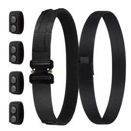 Senlleo 1.75 inches Duty Belt,Tactical Belt Police Belt,With 4 Belt Buckles,Molle Battle Belt,Gifts for Men, Husband.(Medium)