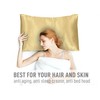 My home store Gold Silk Pillowcase 2 Pack - Hypoallergenic,