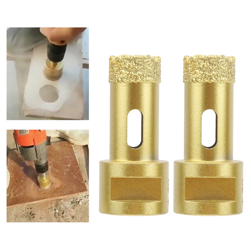 2Pcs Diamond Hole Saw Opener Brazing Drill Bit Drilling Marble