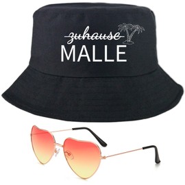 Mallorca Unisex Hat and Glasses, Fishing Hat, Fishing Hat, Bucket Hat, Malle Accessories, for Malle Party Accessories, Festival Accessories, Festival Gadget, Festival Accessories, Mallorca Accessories