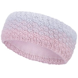 Faera Women's Headband Lined Knitted Band Mottled Chunky Knit Band Autumn Winter Headpiece, rose,