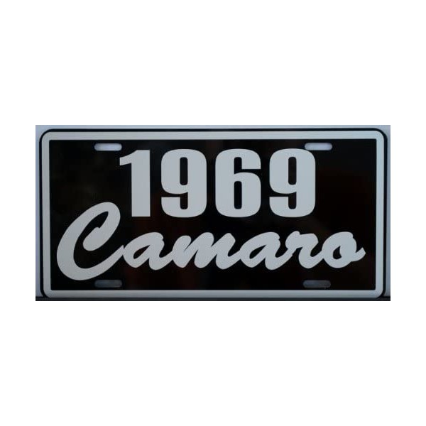 1969 69 CAMARO Metal License Plate 6x12 Tag Fits Chevy SS Super Sport Z-28 302 350 396 427 Hot Rod American Muscle Car Custom Classic Garage Man Cave Bar Shop Novelty Wall Art Sign Gift