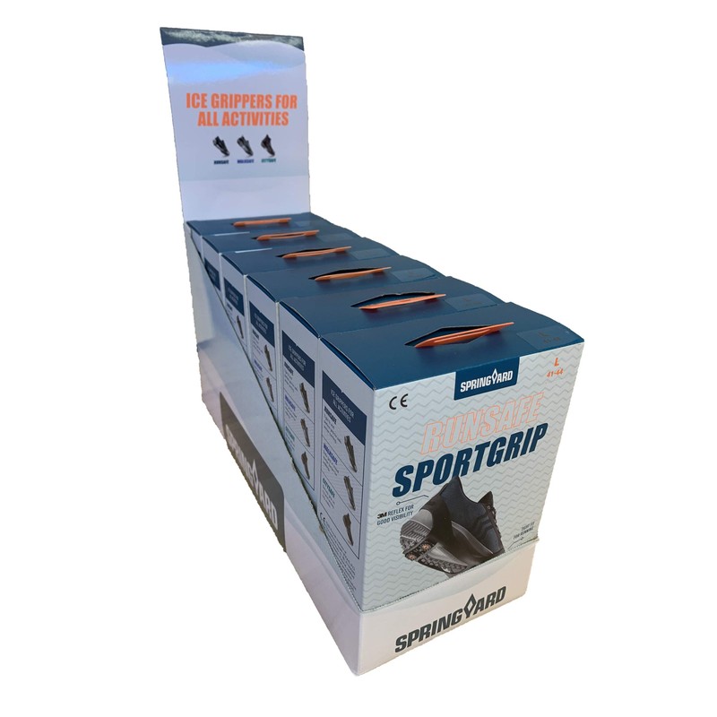 Springyard RunSafe SportGrip Shoe Spikes Safety, black