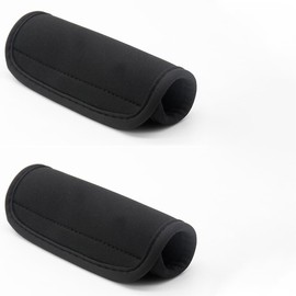 Handle Cover, Luggage Handle Cover, Set of 2, Luggage Handle Cover, Lightweight, Easy Installation, Velcro Attachment, Anti-Slip, Stress Reduction, Hand Pain Prevention (Black)