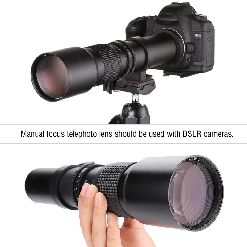 500mm F8-F32 Manual Fixed Focus DSLR Telephoto Lens for Nikon