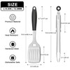 POTWIY Grill Tools Set with Metal Grill Spatula and Tongs,