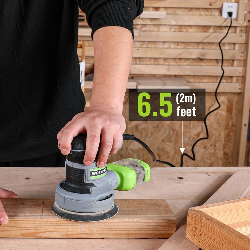WORKPRO 5-Inch Random Orbit Sander, 6 Variable Speeds 7000 to
