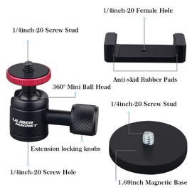 ULIBERMAGNET Magnetic Phone Mount,Magnetic Phone Holder for Car,Gym,Strong Rubber Magnet Mobile Phone Cradles Compatible with Smartphone for Car,Truck,Jeep,Refrigerator,Boats,Motorcycles