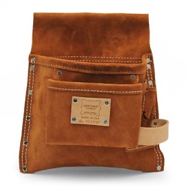 HERITAGE LEATHER 423RSP 5-PKT PROFESSIONAL SUEDE LEATHER POUCH W8.7 x H11.4 inches (22 x 29 cm)
