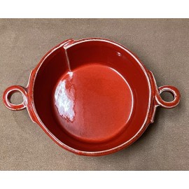 Vietri Lastra Red Small Handled Bowl