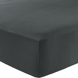 Erwin Müller Landsberg Fitted Sheet Microfibre Interlock Jersey Anthracite Size 180 x 200 cm - 200 x 200 cm