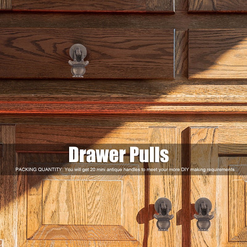 20sets Drawer Pulls Retro Elegant Reliable Durable Compact DIY Making