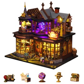 Flever Dollhouse Miniature DIY House Kit Creative Room with Furniture for Romantic Artwork Gift (Magic Treasure House)