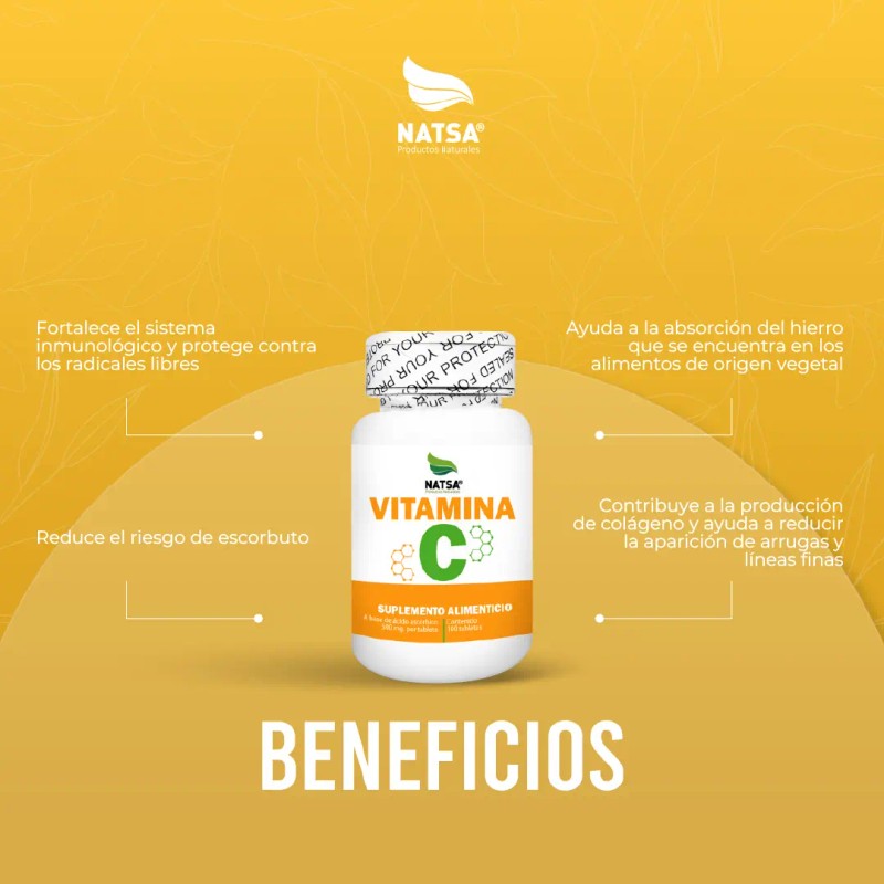Vitamina 100 Tabletas 500 Protegete Sistema Inmune Antioxidante