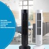 Bladeless Tower Fan, Quiet Portable Desk Fan with 2 Speeds,