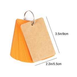 KIKIGOAL Tarjetas de Índice de Colores, Tarjetas Pequeñas de Estudio con Anillo, 8Pcs Tarjetas Flash de Carpeta, Tarjetas de Notas para Hogar, Oficina, Escuela