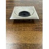 Accessorize it; Brushed Silver Round Metal Desk Grommet with Square
