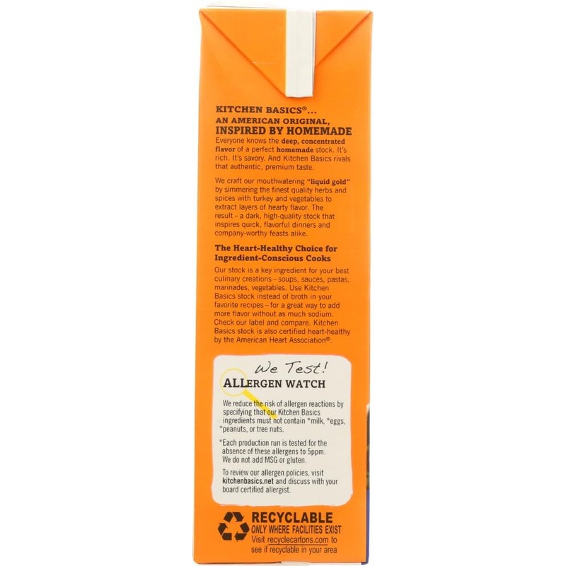 Kitchen Basics Original Turkey Stock, Gluten Free, 32 oz. Carton,