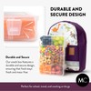 Snack Box Containers Set of 2-Reusable,100 Dissolvable Labels, 8 Adjustable