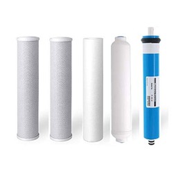 Oceanic Replacement Reverse Osmosis Water Filters + 50 GPD Membrane for 5 Stage RO Systems