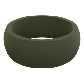 QALO Men's Classic Rubber Silicone Ring, Rubber Wedding Band, Breathable, Durable Rubber Wedding Ring for Men, 8.5mm Wide 2.5mm Thick, Sage, Size 9