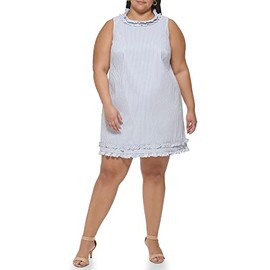 Eliza J Women's Size Sleeveless Shift Dress, Blue, 14 Plus