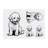 4 x 'Cavapoo Dog Sitting' Temporary Tattoos - Water Resistant,