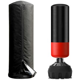 Free Standing Punch Bag Cover, 420D Oxford Waterproof Outdoor Full Protector, Protective Cover for Boxing Bag with Stand Punching Dummy 178cm H x 71cm D