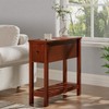ChooChoo Narrow End Table, Small Side Table for Small Spaces,