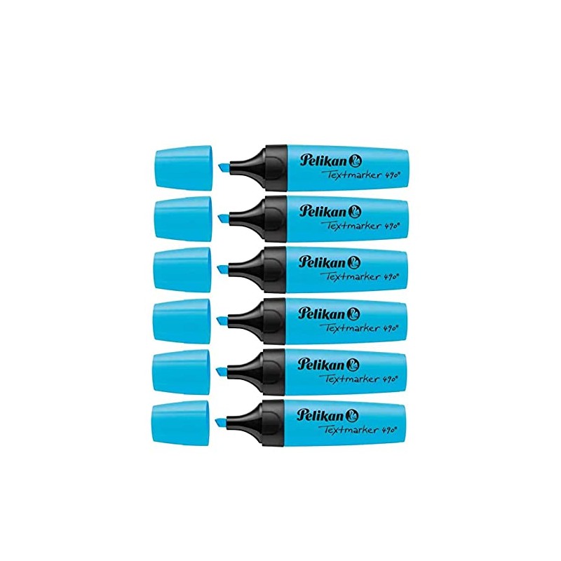 PELIKAN Highlighter 490 Highlighter Pack of 6 1-5 mm Chisel