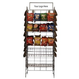 Potato Chip Rack w/ 5 Shelves and 48 Clips
