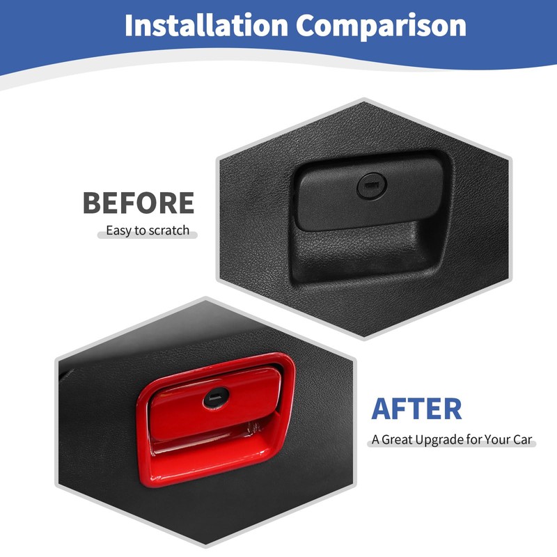 RT-TCZ for Jeep JL Glove Box Compartment Latch Handle Trim