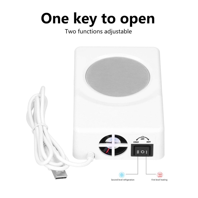 lvifloae USB Heating Cooling Coaster Portable Cup Warmer Refrigeration Pad