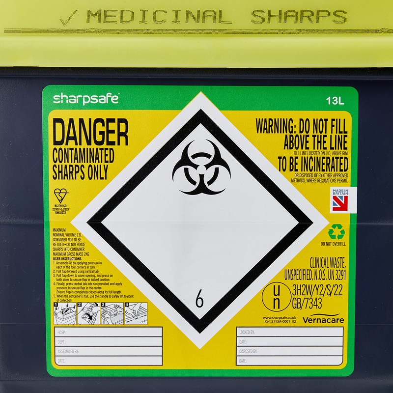 SHARP SAFE SHARPS BIN 13LTR