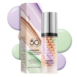 Color Corrector Primer For Face Before Makeup With Spf 50, One Step Color Correcting Primer, Oil Control & Sweatproof, Makeup Primer For Face Sunscreen, Brightening, Moisturizing, Even Skin Tone